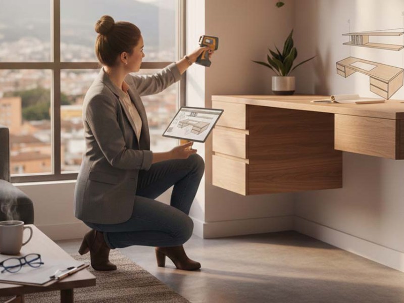 Escritorios a medida en Quito: Diseño de oficinas con toma de medidas a&nbsp;domicilio